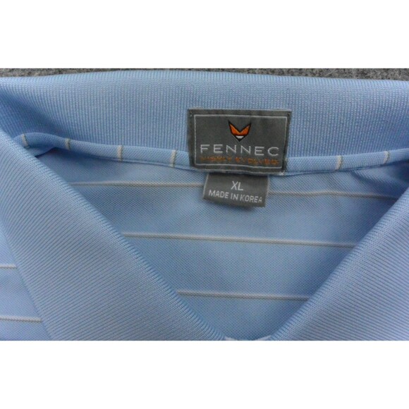 Fennec Polo Shirt Mens XL Blue Striped The Open 2015 Golf - Picture 8 of 9